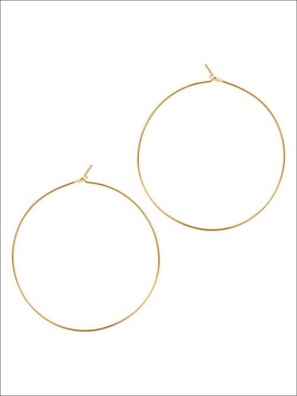 Thin Gold Hoop Earrings Hypoallergenic Lightweight Dainty Large